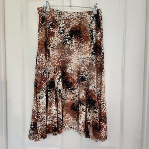 Coldwater Creek Patterned Flared Maxi skirt.  EUC Petite Medium (10-12)